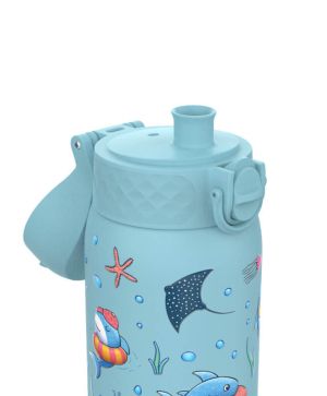Бутилка за вода ION8 Print, метална 400ml Sharks