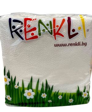 Салфетки Renki 33х33см, 1 пласт,Бял