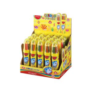 Цветни моливи Keyroad KR972228, в тубус, 12 цвята