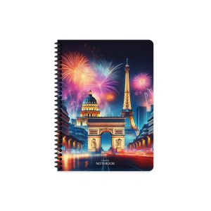Тетрадка Keskin, 16.5х22.5, 80л, PP, ШР, спирала, CITY