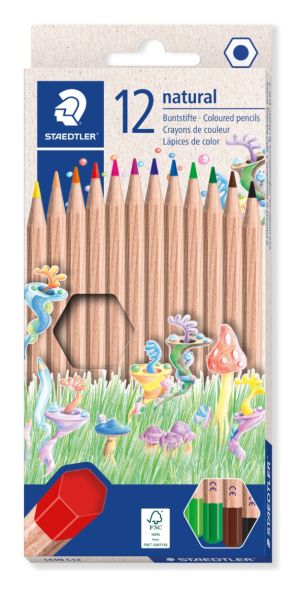 Цветни моливи Noris Natural, 12 цвята