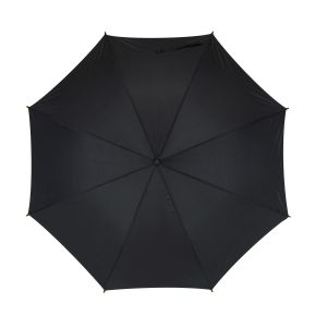 Office 1 Чадър, автоматичен, с извита дървена дръжка, 103 cm, черен