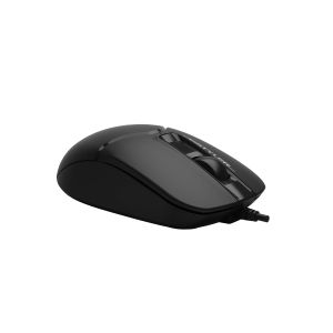 Мишка A4Tech Fstyler FM12S, с кабел, безшумна, USB, 3 бутона, черна