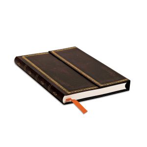 Paperblanks Тефтер Black Moroocan, Mini, широки редове, твърда корица, 88 листа