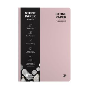 Art Pioneer Тетрадка Stone Paper, A5, твърда корица, 88 листа, розова