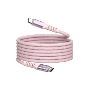 Кабел Verbatim Sync&Charge, магнитен, USB Type-C, 100 W, 120 cm, розов