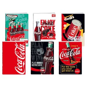 Тетрадка Best Buy Premium, Coca Cola, A4, малки квадратчета 5 x 5 mm, офсетова хартия, 50 листа, асорти, 1 брой