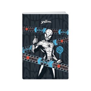 Disney Тетрадка Spiderman Tech, A5, тесни и широки редове, офсетова хартия, 20 листа