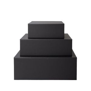 Office 1 Кутия Natural, с магнитно затваряне, сгъваема, 20 х 18 х 8 cm, черна