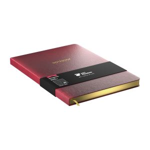 Art Pioneer Тетрадка Velvet Executive, A5, корица кадифе, 96 листа, червена
