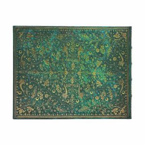 Paperblanks Книга за гости Emerald Flower, широки редове, 225 х 180 mm, 72 листа