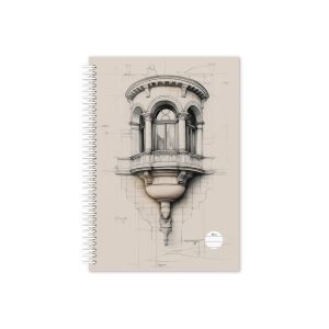 Тетрадка, A5, широки редове, офсетова хартия, спирала, 80 листа