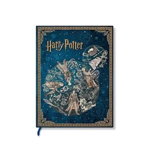 Paperblanks Тефтер Legends of Hogwarts, Mini, широки редове, твърда корица, 88 листа