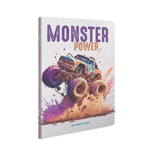 Gipta Тетрадка Monster, A4, бяла хартия, на квадратчета, картонена корица, 60 листа