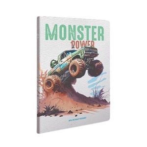 Gipta Тетрадка Monster, A4, бяла хартия, на квадратчета, картонена корица, 60 листа