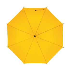 Office 1 Чадър, автоматичен, с извита дървена дръжка, 103 cm, с брандиране, жълт, 50 броя