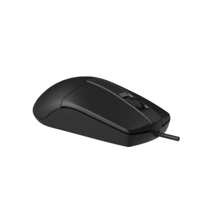 Мишка A4Tech OP-330S, с кабел, безшумна, USB, черна