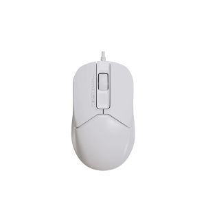 Мишка A4Tech Fstyler FM12S, с кабел, безшумна, USB, 3 бутона, бяла