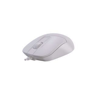 Мишка A4Tech Fstyler FM12S, с кабел, безшумна, USB, 3 бутона, бяла