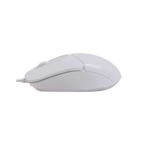 Мишка A4Tech Fstyler FM12S, с кабел, безшумна, USB, 3 бутона, бяла