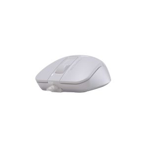 Мишка A4Tech Fstyler FM12S, с кабел, безшумна, USB, 3 бутона, бяла