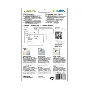 Herma Самозалепващи се етикети, за цени, 13 х 50 mm, бели, 672 броя, в кутия