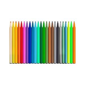 Faber-Castell Флумастери Динозавър, 18 стандартни, 3 металикови и 3 неонови цвята