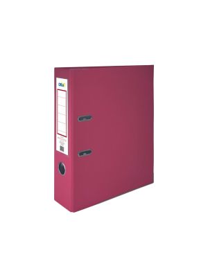 Office 1 Класьор, 8 cm, PP, с метален кант, несглобен, бордо, 50 броя