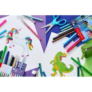 Faber-Castell Флумастери Динозавър, 10 стандартни и 3 металикови цвята