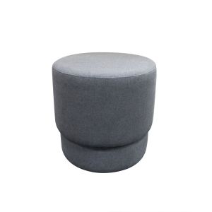Табуретка RFG Zara, кръгла, дамаска, 450 х 450 х 450 mm, сива