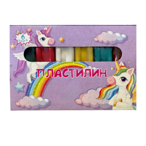 Пластилин в кутия, 6 цвята