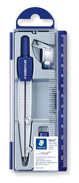 Комплект пергел Staedtler Noris 550 60, с графити и адаптор