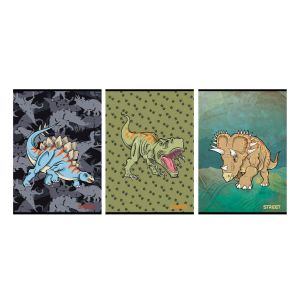 Тетрадка Street, А4, ШР, 54 л, Dinosaurs