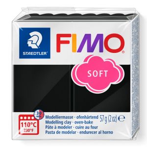 Полимерна глина Staedtler Fimo Soft, 57 g, черен 9