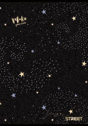 Тетрадка Street, А4, широки редове , 54л, Black&Gold