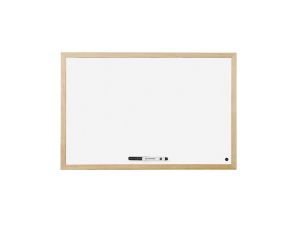Дъска Bi-Office бяла с дървена рамка, 30х40 cm