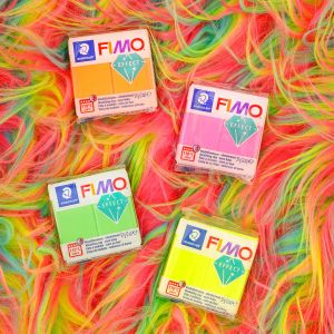 Полимерна глина Staedtler Fimo Effect,57g, неон жълт 101