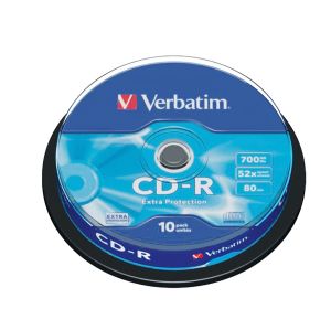 CD-R Verbatim Extra Protect 700MB, 52x оп.10 шпиндел