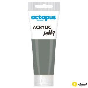 Акрилна боя Octopus Hobby, в тубичка 75ml, сива
