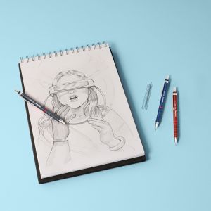Автоматичен молив Rotring Tikky Retro, 0.5mm, червен