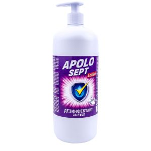 Дезинфекциращ препарат за ръце Apolo Sept, лосион, с помпа, 1 L
