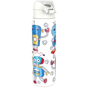 Бутилка за вода Ion8 Print, метална, 600ml, РОБОТИ