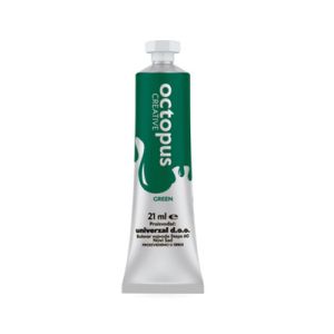 Темперна боя Octopus, в тубичка 21 ml, зелена