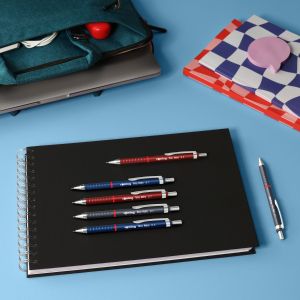 Автоматичен молив Rotring Tikky Retro, 0.7mm, червен
