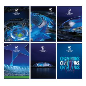 Тетрадка, А5, бели листа, 54л, UEFA