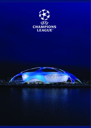 Тетрадка, А5, бели листа, 54л, UEFA