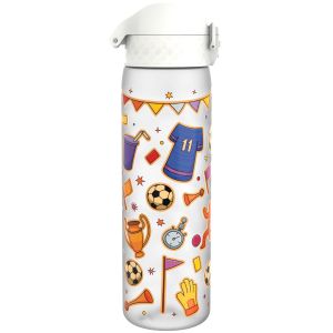 Бутилка за вода Ion8 Print, рециклирана пластмаса, 500ml,Football