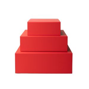 Office 1 Кутия Natural, с магнитно затваряне, сгъваема, 20 х 18 х 8 cm, червена
