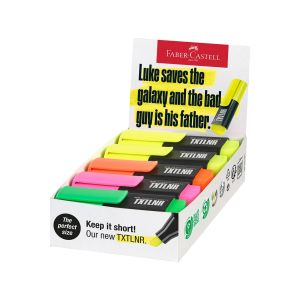 Текст маркер Faber Castell, мини, Жълт неон