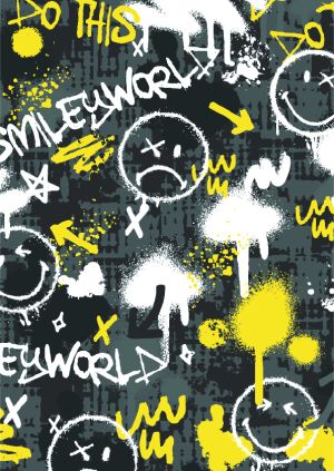 Тетрадка Smiley World А4, големи  квадратчета 1 cm, 54 л